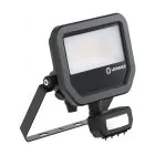 Ledvance LED Floodlight Aluminium Black 17W 2400lm 100D - 840  | IP65 - Motion And Light Sensor - Symmetrical