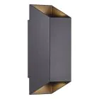 Nordlux Nico Wall Light Aluminium Black Up & Down | IP54 - Suitable for 2x GU10